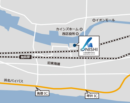 浜松事業所の地図
